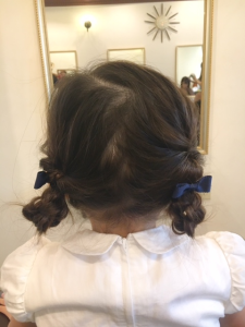 二子新地の美容室Anagramのヘアアレンジ