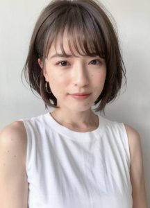 ショートヘアーと白髪染めとハイライト
